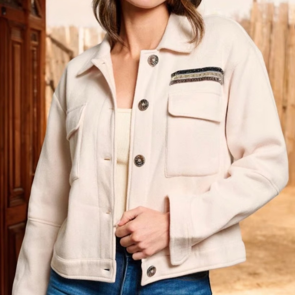 NWT Mystree Women's Cream Jacket size S